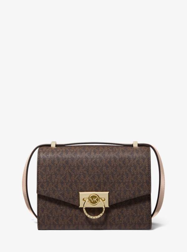 Damske Crossbody Kabelka Michael Kors Hendrix Extra-Small Logo Convertible Ruzove - Kabelky Michael Kors Outlet | OMGZQ-1647